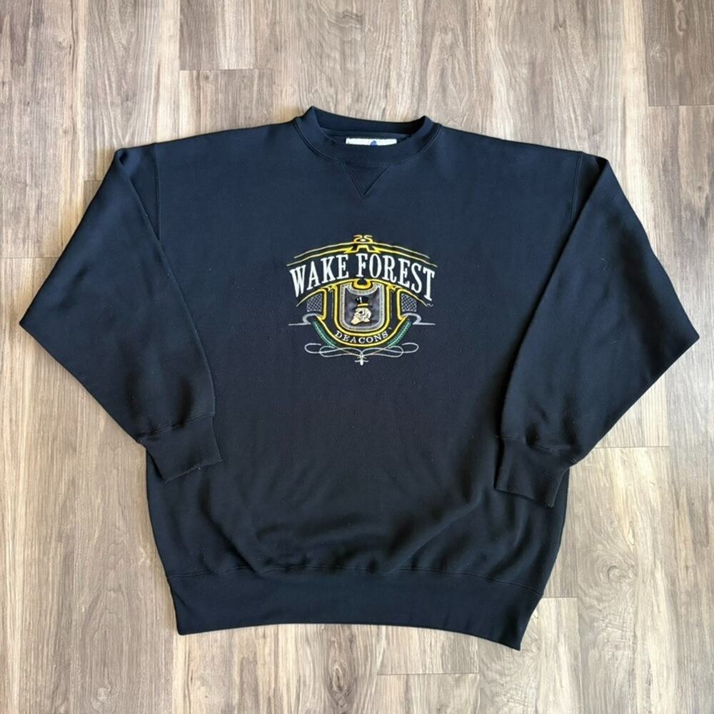 Vintage Wake Forest University Crewneck Sweatshirt Men's Size 2XL 1990s WFU - Picture 3 of 8
